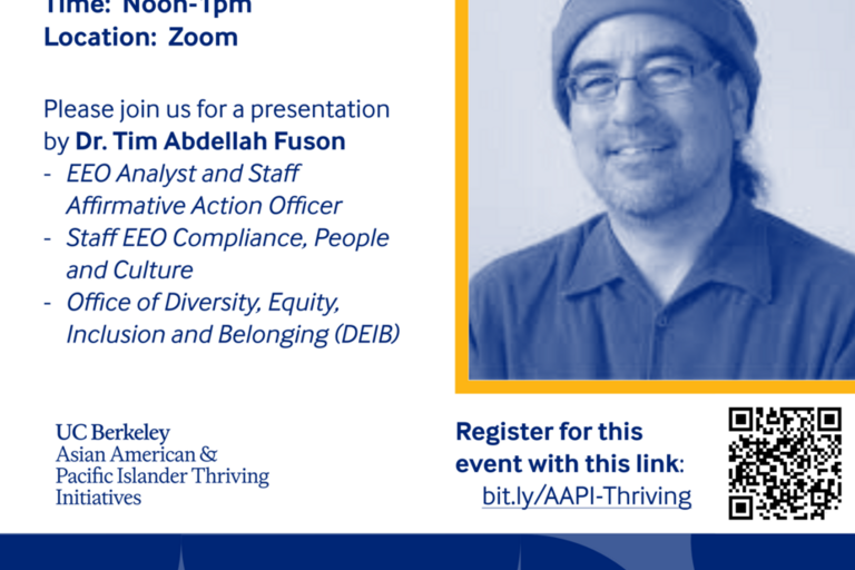 Flyer for AA & PI Staff at Berkeley:  Trends and Insights event