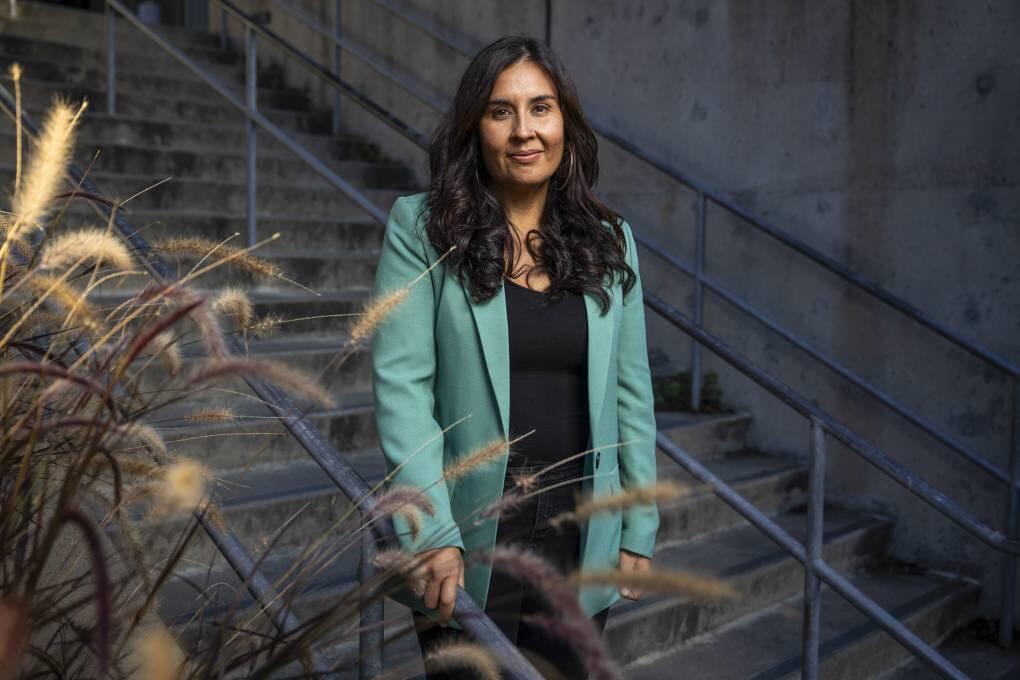 UC Berkeley Professor G. Cristina Mora outside the Social Sciences Building on Nov. 1, 2023.