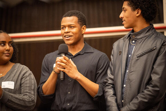 Each scholar introduced themselves and said what they love about Cal.
