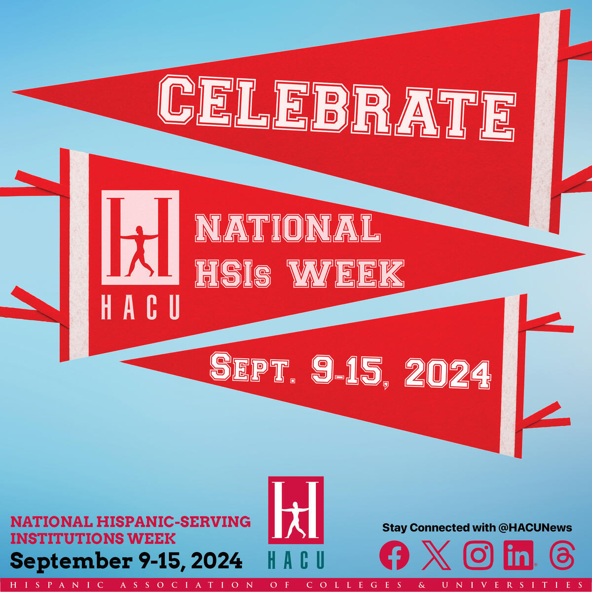 Blue and red flyer celebrating HSI week Sept 9-15