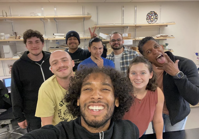 Group photo of Emilio with friends
